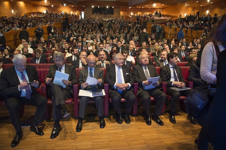 La última junta general de accionistas del BBVA se celebró en el Palacio Euskalduna el pasado 15 de marzo. (Monika DEL VALLE/FOKU)