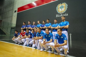 Pilotari guztiak, Bilboko aurkezpen ekitaldian (Jaizki FONTANEDA / FOKU)