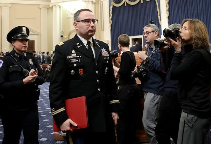 El teniente coronel Alexander Vindman. (Drew Angerer/AFP) 