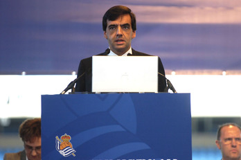 Iñaki Badiola fue presidente de la Real entre enero y diciembre de 2008. (Imanol OTEGI / FOKU)