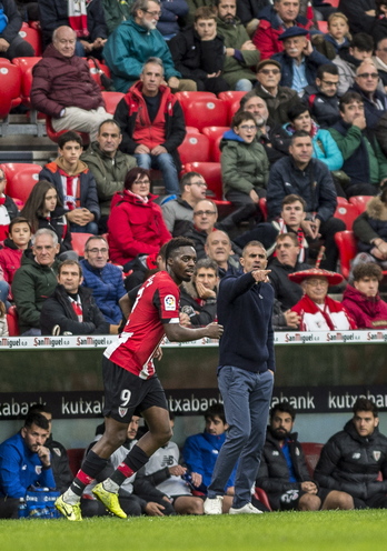 Garitano Levanteren kontrako partidan San Mamesen. (Marisol RAMIREZ / FOKU)