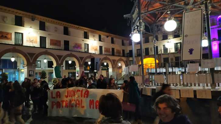 Protesta del Movimiento Feminista en Tutera. 