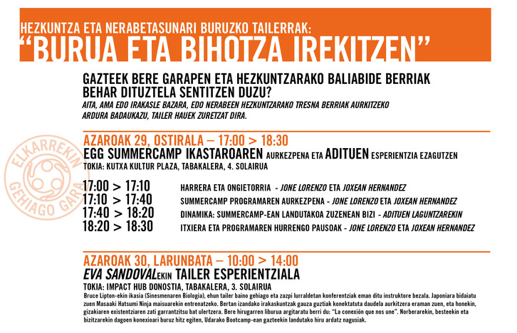 Itxiera ekitaldien kartela.