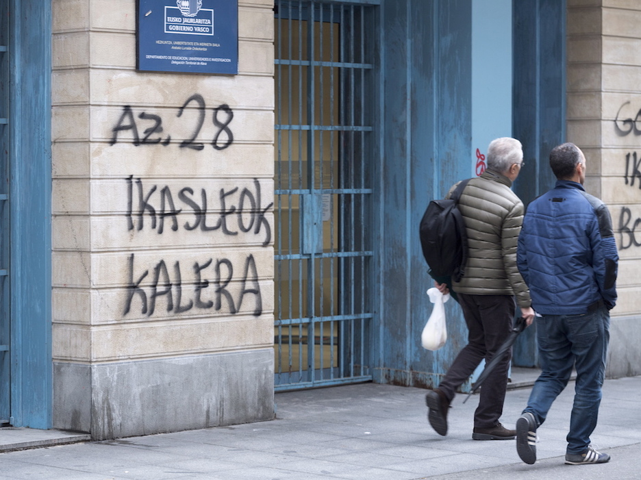 Margoketa bat Gasteizko pareta batean. (Juanan RUIZ / FOKU)