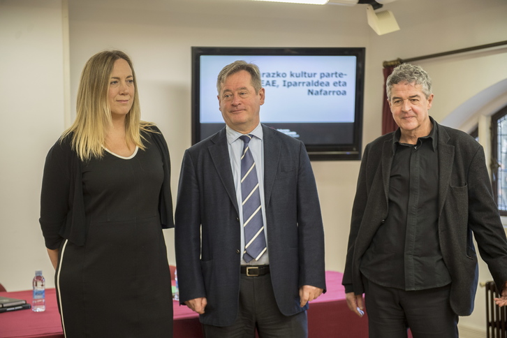 Aitziber Atorrasagasti, Bingen Zupiria eta Joxean Muñoz. (Gorka RUBIO / FOKU)