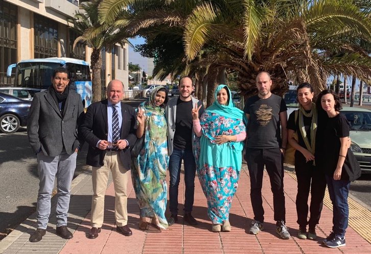 La delegación vasca que ha intentado acudir a los territorios ocupados del Sáhara (@Equipe_Media)