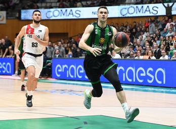 Xabi Lopez-Arostegiren lan bikaina bilbotarren porrotaren arrazoietako bat izan da. (D. GRAU / ACB PHOTO)