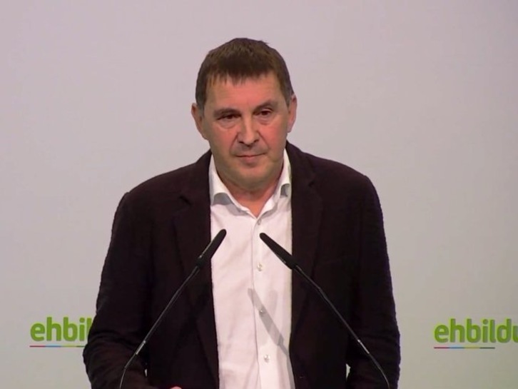 Arnaldo Otegi, líder de EH Bildu. (EH Bildu Twitter)