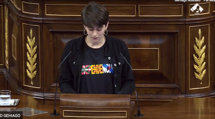 Marta Rosique, en la tribuna.