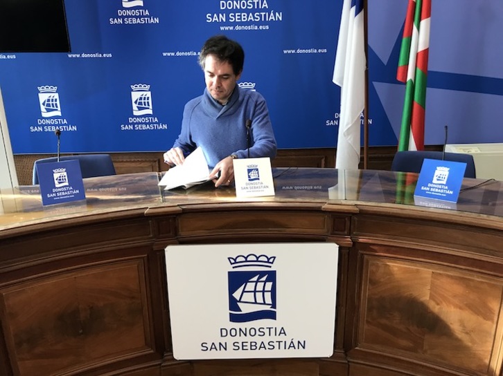 El concejal de EH Bildu, Ricardo Burutaran. (@HiriBizia)