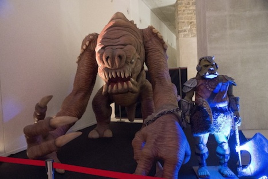 Espectacular figura del Rancor que intenta comerse a Luke Skywalker. (Iñigo URIZ/FOKU)