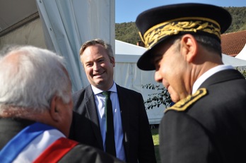 Jean-Baptiste Lemoyne a effectué plusieurs déplacements officiels, en tant que secrétaire d'Etat, au Pays Basque avant de déclarer sa candidature aux côtés de Michel Veunac le 3 décembre. © Goizeder TABERNA