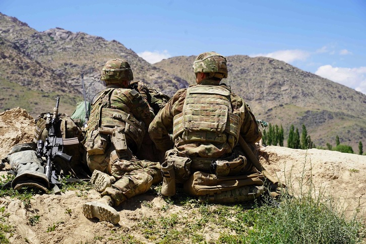 Soldados estadounidenses en las montañas afganas. (Thomas WATKINS-AFP)