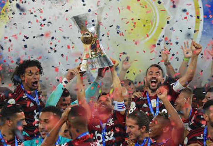 El Flamengo viene de ganar el título liguero en Brasil. (Carl DE SOUZA/AFP)