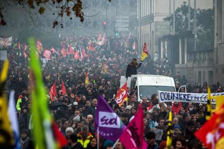 Movilizaciones ayer en Nantes. (Loic VENANCE / AFP)