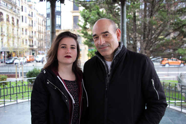 Amalur Alvarez y Josu Etxaburu, portavoces de Gure Esku (Gure Esku)