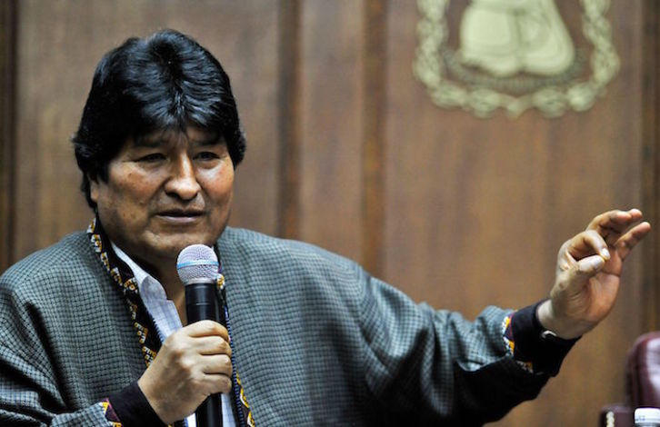 Evo Morales, en una comparecencia en México DF, a finales de noviembre. (Claudio CRUZ/AFP)
