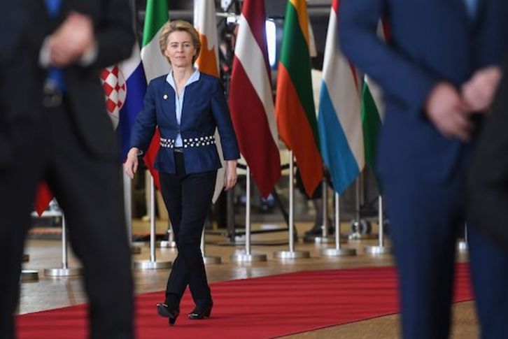 La presidenta de la Comisión Europea (CE), Ursula von der Leyen. (Alain JOCARD/AFP)