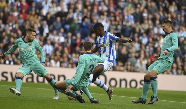 Isak ha sido titular y ha marcado el gol del empate (Jon URBE / FOKU)