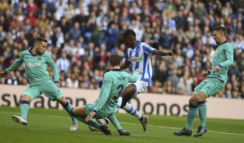 Isak ha sido titular y ha marcado el gol del empate (Jon URBE / FOKU)