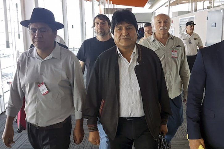 Evo Morales en Argentina. (AFP)
