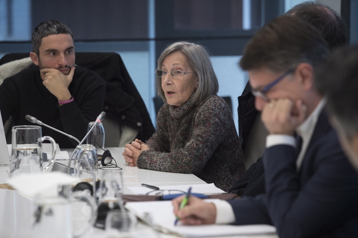 Xuaren amona, Maricarmen Antza, Batzar Nagusietako agerraldian. (Juan Carlos RUIZ/FOKU)