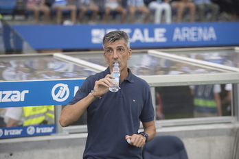 Alguacil se ha mostrado orgulloso del rendimiento que están ofreciendo sus futbolistas. (Juan Carlos RUIZ/FOKU)