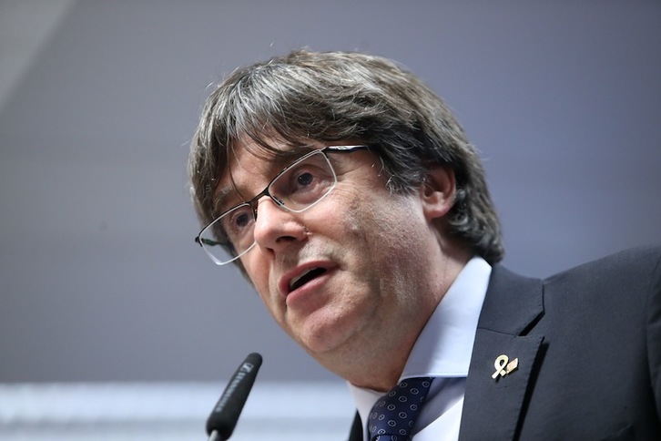 Puigdemont, en el Parlamento Europeo la pasada semana. (Aris OIKONOMOU | AFP)