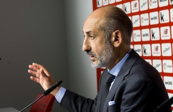 Elizegi ha hecho balance de su primer año al frente del Athletic (Luis JAUREGIALTZO / FOKU)