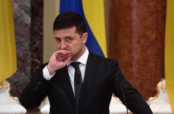 El presidente ucraniano, Volodimir Zelensky. (Sergei SUPINSKY /AFP)