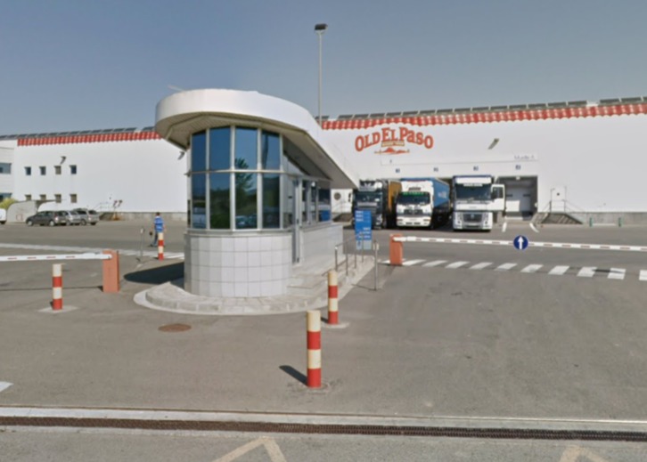Entrada de la planta de General Mills en San Adrián. (Google Earth)