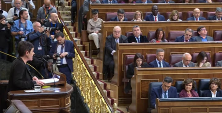 Mertxe Aizpurua, durante su intervención en el Congreso.