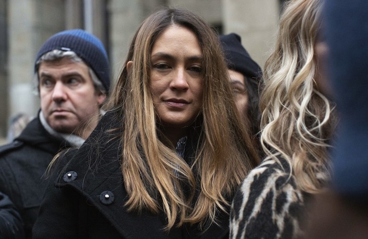 Dominique Huett, una de las denunciantes de Weinstein. (Kena BETANCUR | AFP)