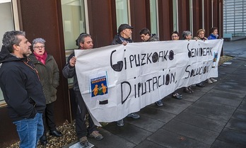 Una movilización anterior ante las Juntas Generales. (Andoni CANELLADA | FOKU)