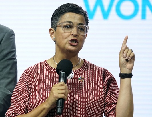 Arancha González, en un acto en setiembre pasado. (Riccardo SAVI | AFP)