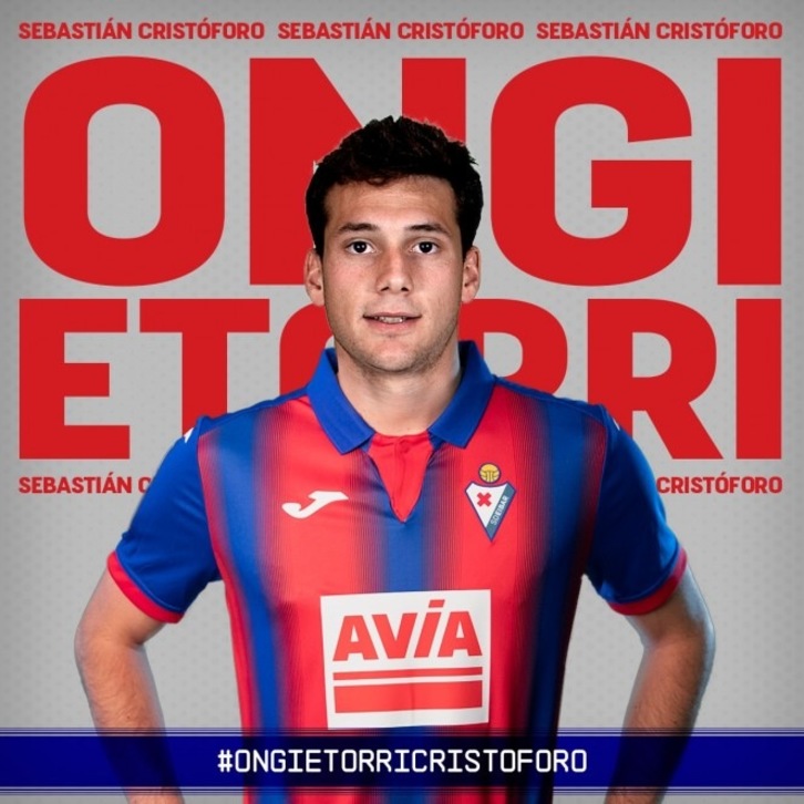 Imagen con la que el Eibar ha anunciado la llegada de Cristóforo (SD EIBAR)