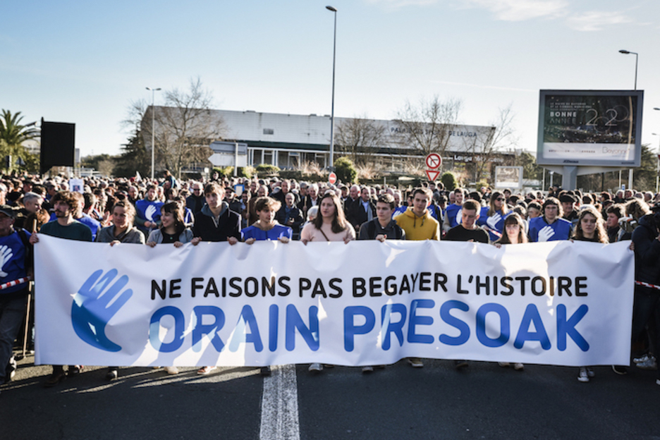 Baionako mobilizazioaren burua. (Nahia GARAT)