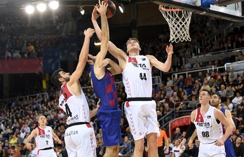 Un providencial Ben Lammers ha forzado la prórroga gracias a un palmeo. (P. LARGO / ACB PHOTO)
