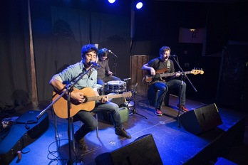 Willis Drummond, en la presentación del disco ‘Zugzwand’. (Gorka RUBIO | FOKU)