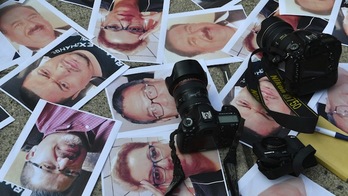 Protesta tras la muerte del periodista mexicano Javier Valdez. (Yuri CORTEZ / GETTY IMAGES / AFP)