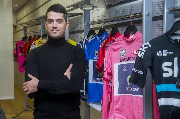 Beñat Intxausti ha comparecido hoy en Bilbo ante los medios (Luis JAUREGIALTZO / FOKU)