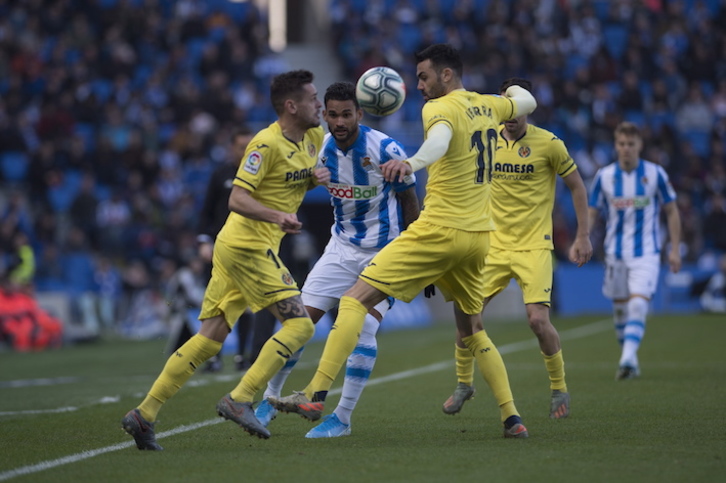 Willian José, en acción en el último partido del Reale Arena ante el Villarreal. (Juan Carlos RUIZ/FOKU)