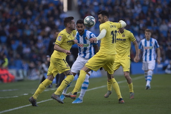 Willian José, en acción en el último partido del Reale Arena ante el Villarreal. (Juan Carlos RUIZ/FOKU)