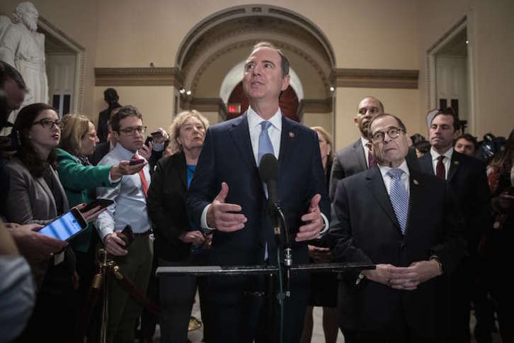 El demócrata Adam Schiff, jefe de los «fiscales» del «impeachment». (Drew ANGERER/AFP)