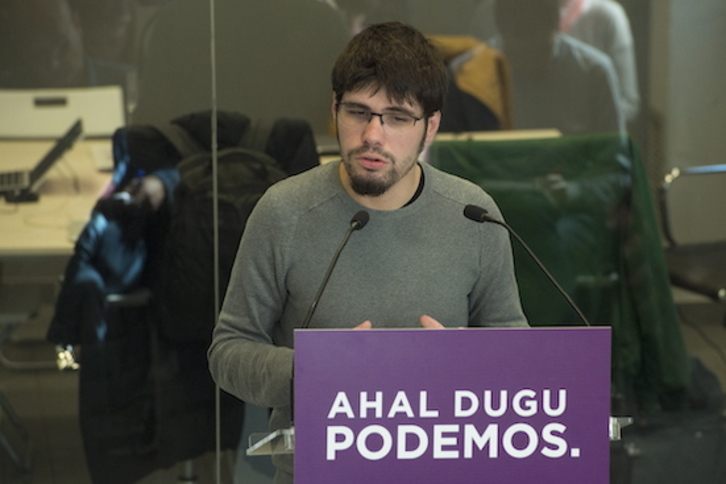 El secretario general de Podemos Euskadi, Lander Martínez. (Monika DEL VALLEFOKU)