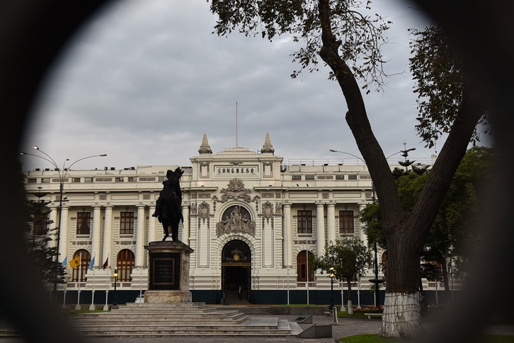 imagen del Congreso peruano en Lima. (LUKA GONZALES-AFP) 
