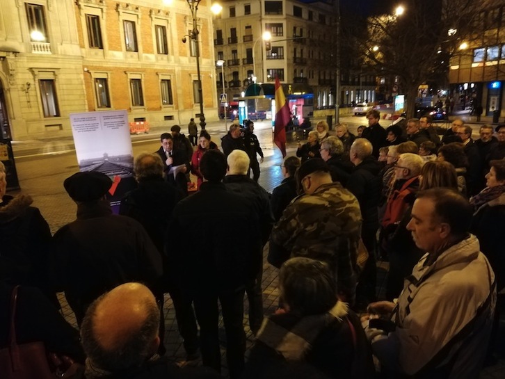 El acto de Iruñea, ante el Parlamento. (@IzdaNavarra)