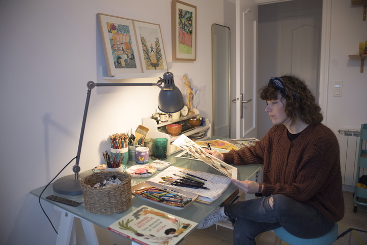 La ilustradora Leire Salaberria es una autora consolidada con decenas de proyectos a sus espaldas. (Juan Carlos RUIZ I FOKU) 