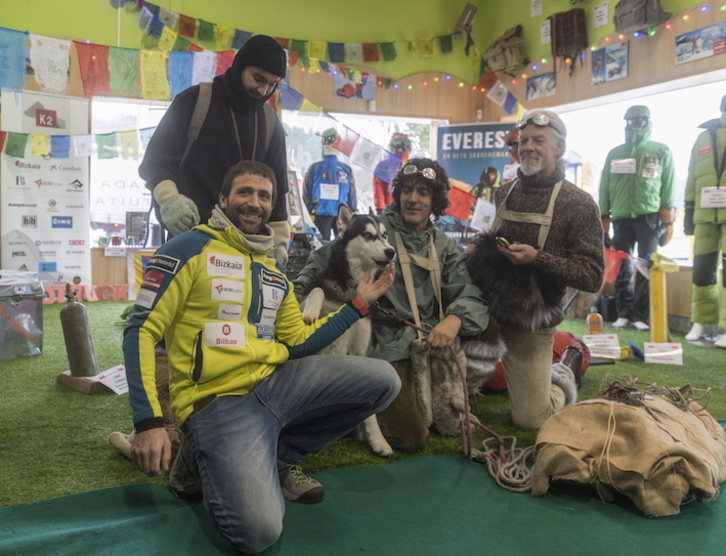 Alex Txikon, en diciembre presentando sus nuevos proyectos. (Juanan RUIZ/FOKU)