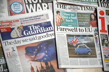 Los diarios londinenses del día después. (Tolga AKMEN | AFP)